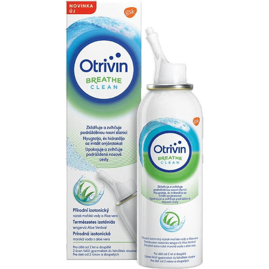 Otrivin Breathe Clean Eau de mer isotonique à l'aloe vera pour le lavage nasal 100 ml