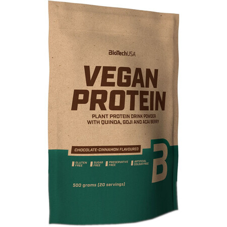 BiotechUSA Vegan Protein Chocolat Cannelle Vegan Protein 500 g