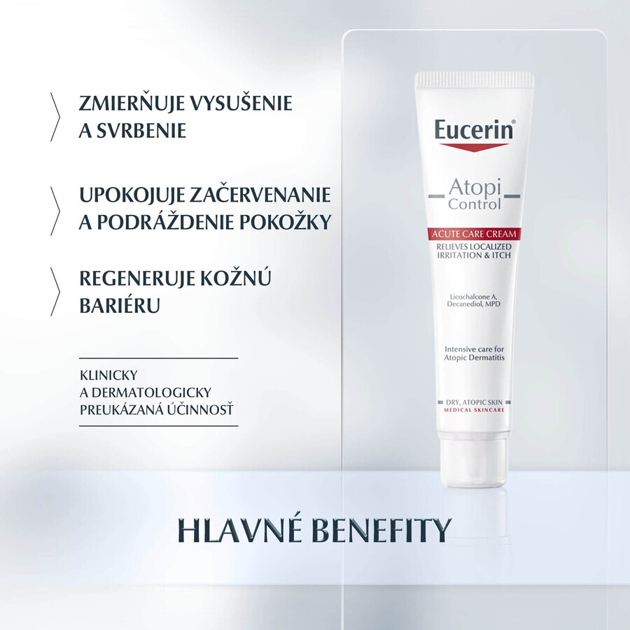 Eucerin AtopiControl ACUTE Crème pour peaux sèches et atopiques 40 ml