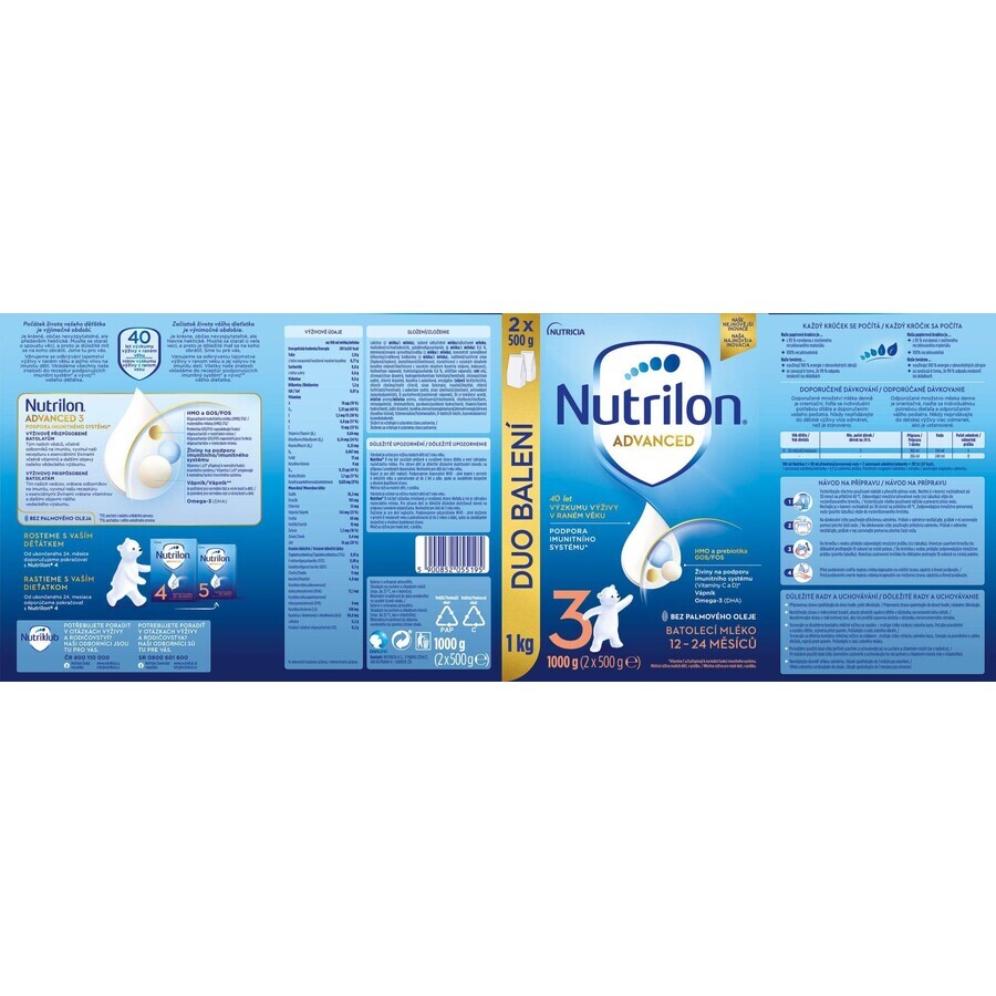 Nutrilon 3 Kleinkindermilch Säuglingsnahrungspulver 1000 g