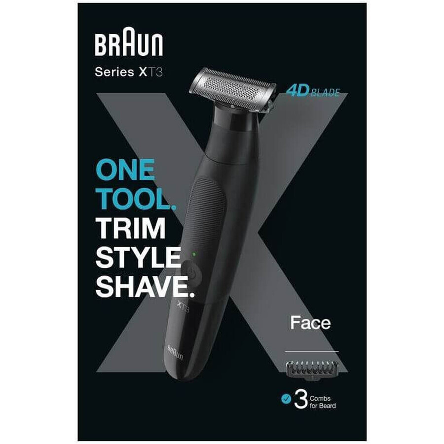 Braun Beard Trimmer X Series XT3100 for facial hair removal