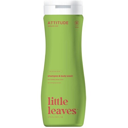 Attitude Baby Body Soap and Shampoo (2in1) with melon and coconut flavor Little leaves 473 ml