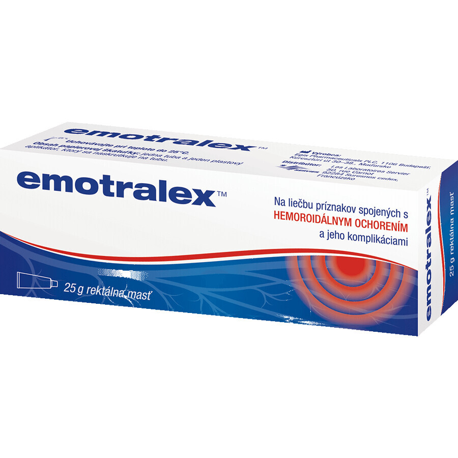 Emotralex pomada rectal para el tratamiento de las hemorroides 25 g