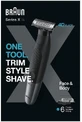 Braun X Series Hybrid XT5200 Recortadora eléctrica facial y corporal para hombre Braun X Series Hybrid XT5200