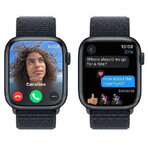 Apple Watch Series 9 GPS 45mm carcasă din aluminiu cu curea sport, miezul nopții