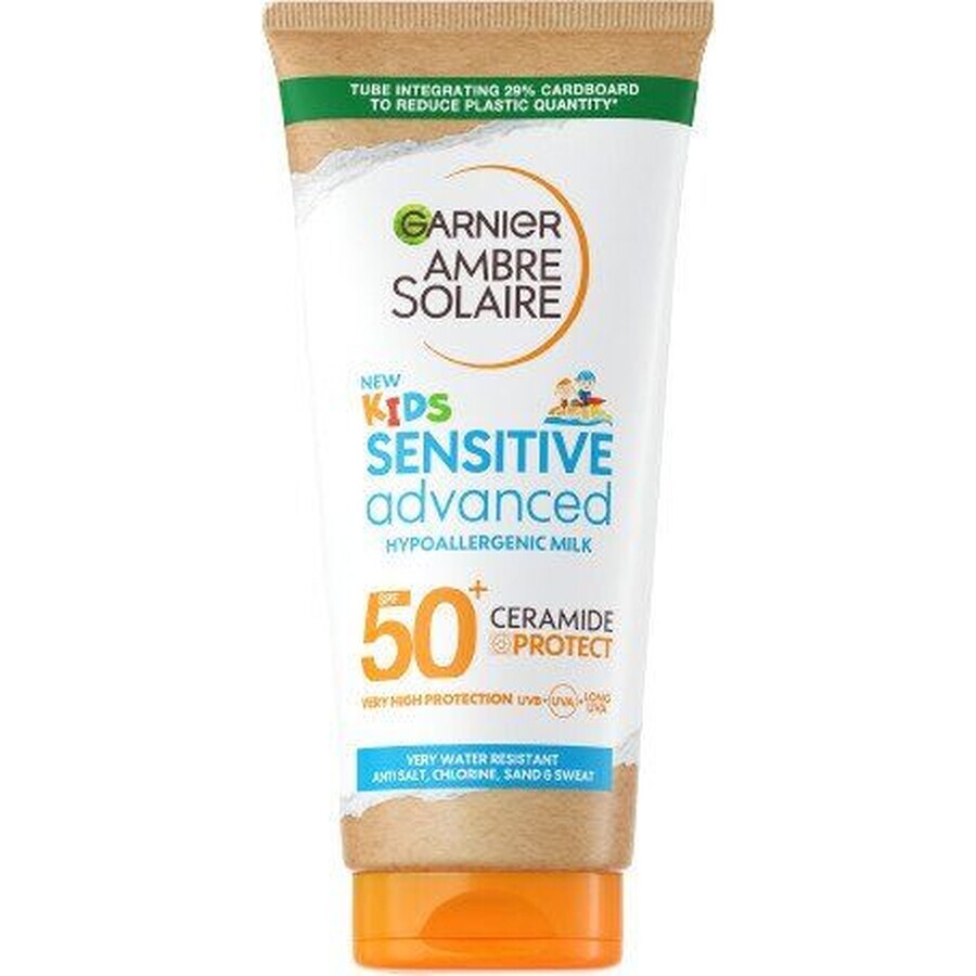 Garnier Ambre Solaire Sensitive Advanced Kids Loțiune de protecție solară pentru pielea sensibilă a copiilor, SPF 50+, 175 ml