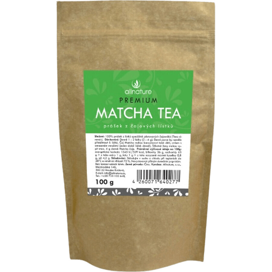 Allnature Matcha thee Premium - theebladpoeder 100 g