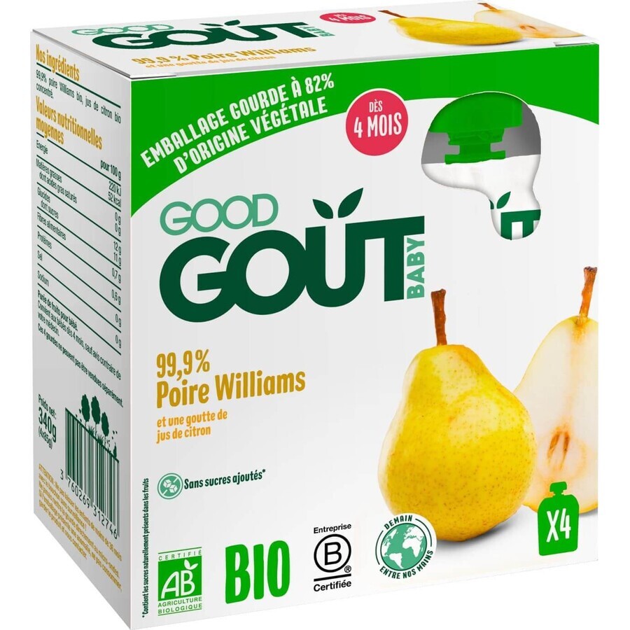 Pera Ecológica Buen Gusto 4 x 85 g