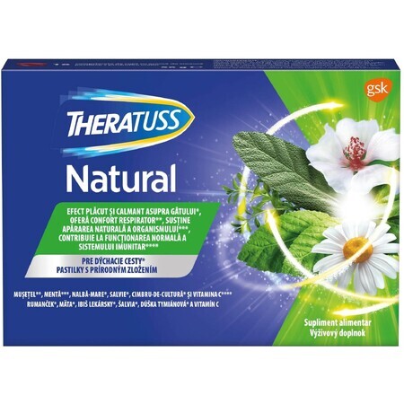 TheraTuss Pastillas naturales para el dolor de garganta 16 comprimidos