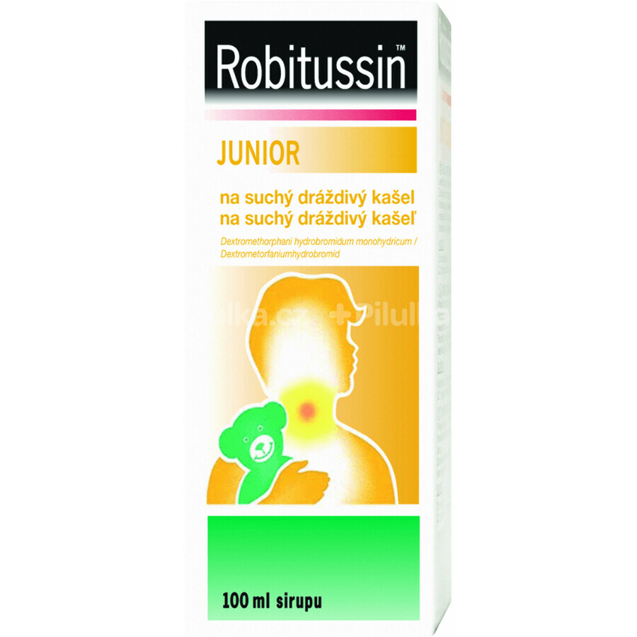 Robitussin Junior siroop voor droge geïrriteerde hoest bij kinderen 100 ml