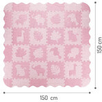 Tapis de jeu MoMi ZAWI 16 pièces en mousse rose