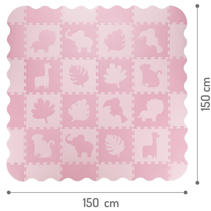 Tapis de jeu MoMi ZAWI 16 pièces en mousse rose