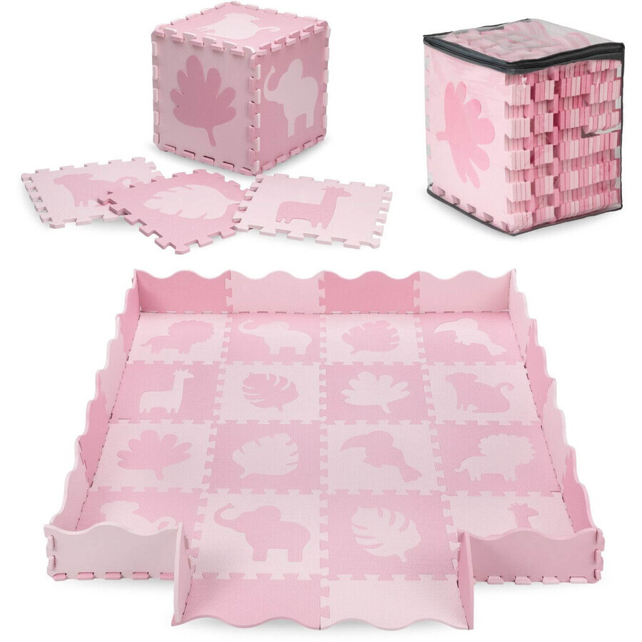 Tapis de jeu MoMi ZAWI 16 pièces en mousse rose