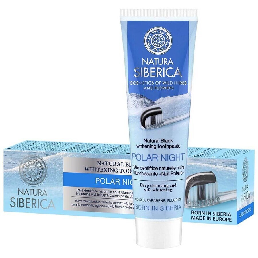 Dentifrice Natura Siberica Natural Black Whitening - Polar Night 100 g