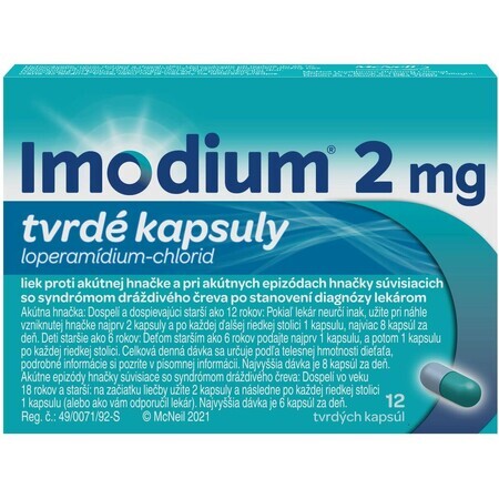 Imodium 2mg capsule sterkte 12 capsules