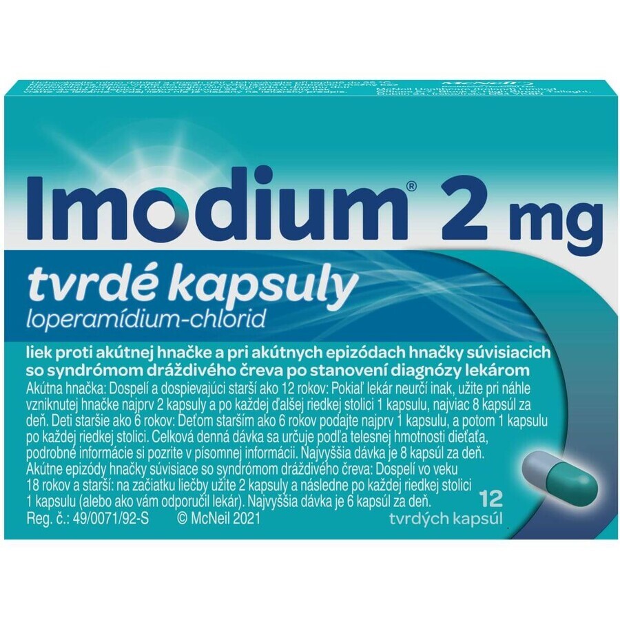 Imodium 2mg capsule sterkte 12 capsules