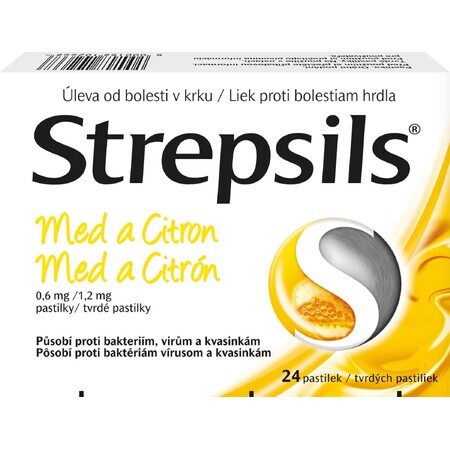 Strepsils honing en citroen 24 tabletten