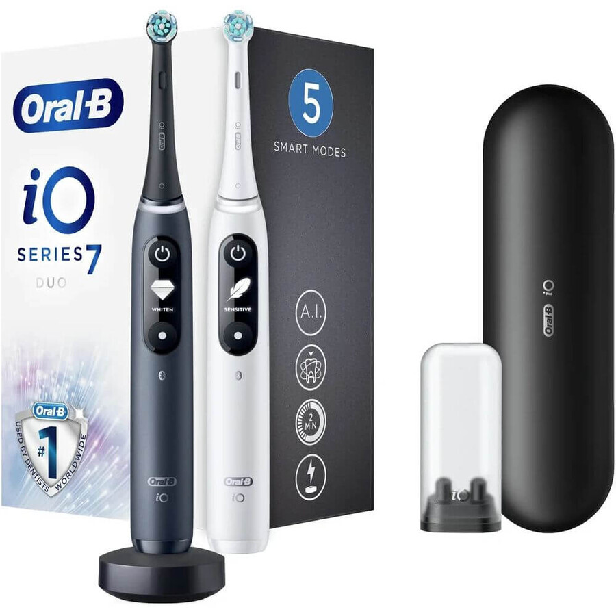 Elektrische Zahnbürste Oral-B iO Series 7 Duo Schwarz&Weiß