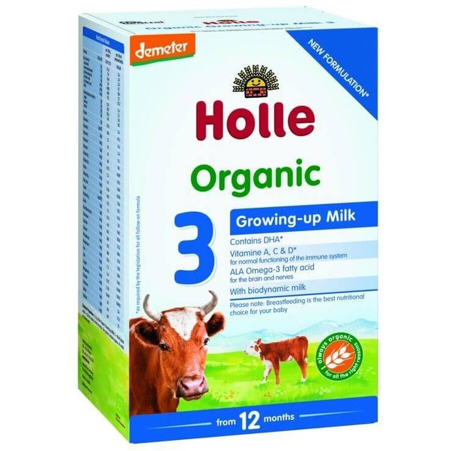 Lapte organic pentru sugari Holle Formula 3 600 g