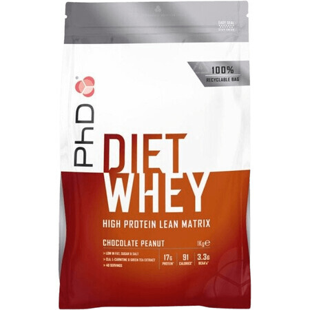 PhD Nutrition Dieet Whey Chocolade Noot 1 kg