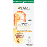 Garnier Skin Naturals Resistance Fläschchen in Textil Maske mit Vitamin C und Ananas-Extrakt 15 g