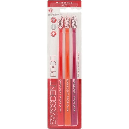 Swissdent Profi Whitening Soft Toothbrush Tutti Frutti 3 pièces