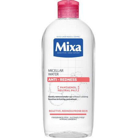 Acqua micellare Mixa Anti-Redness per pelli sensibili soggette a rossori, 400 ml