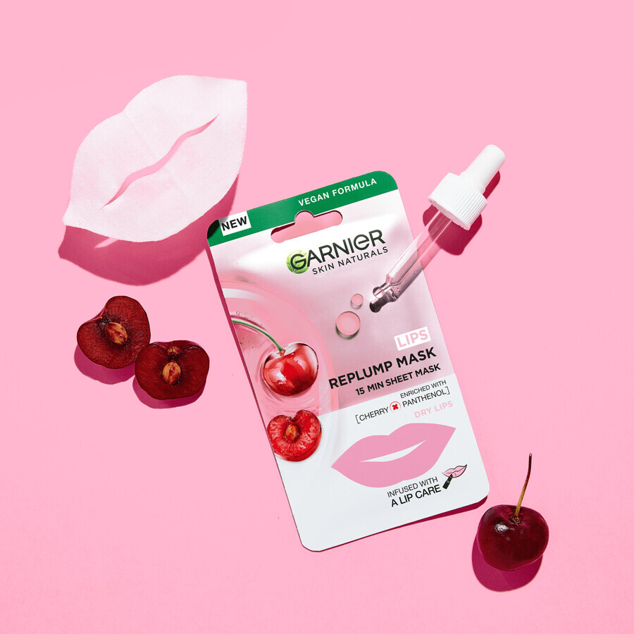 Garnier Skin Naturals Maschera per labbra con estratto di ciliegia 5 g