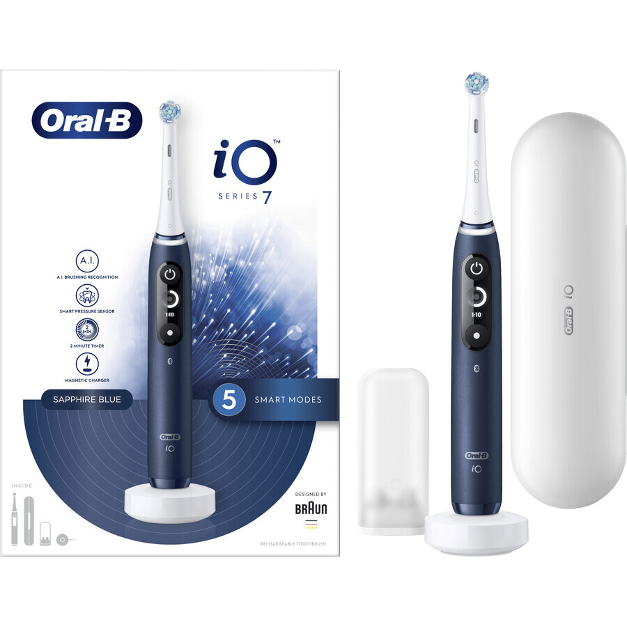 Oral-B EL.ZK iO Series 7 Sapphire Blue + support + sac de voyage