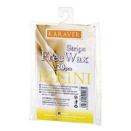 Ontharingsstrips voor bikinilijn Free Wax, 20 stuks, Karaver