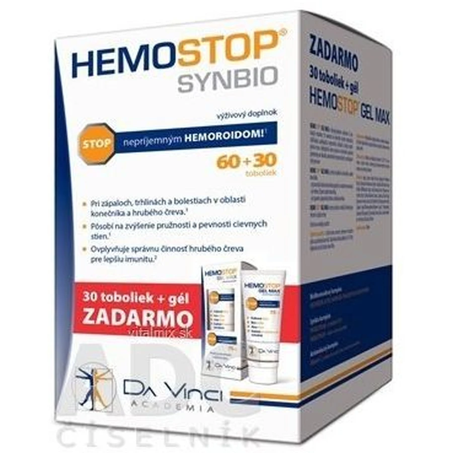 Hemostop SYNBIO 60+30 capsules + free gel 75 ml