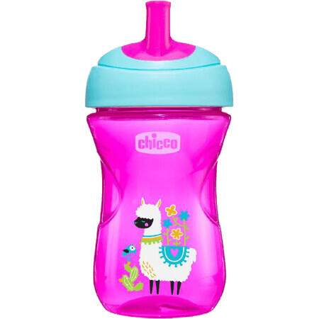 Chicco Chicco Advanced Cup con biberon rosa 12m+ 266 ml