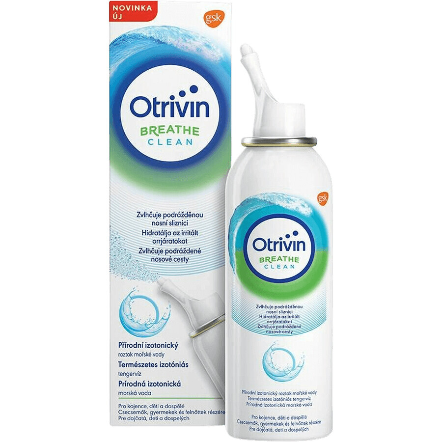 Otrivin Breathe Clean eau de mer isotonique pour le nettoyage nasal 100 ml