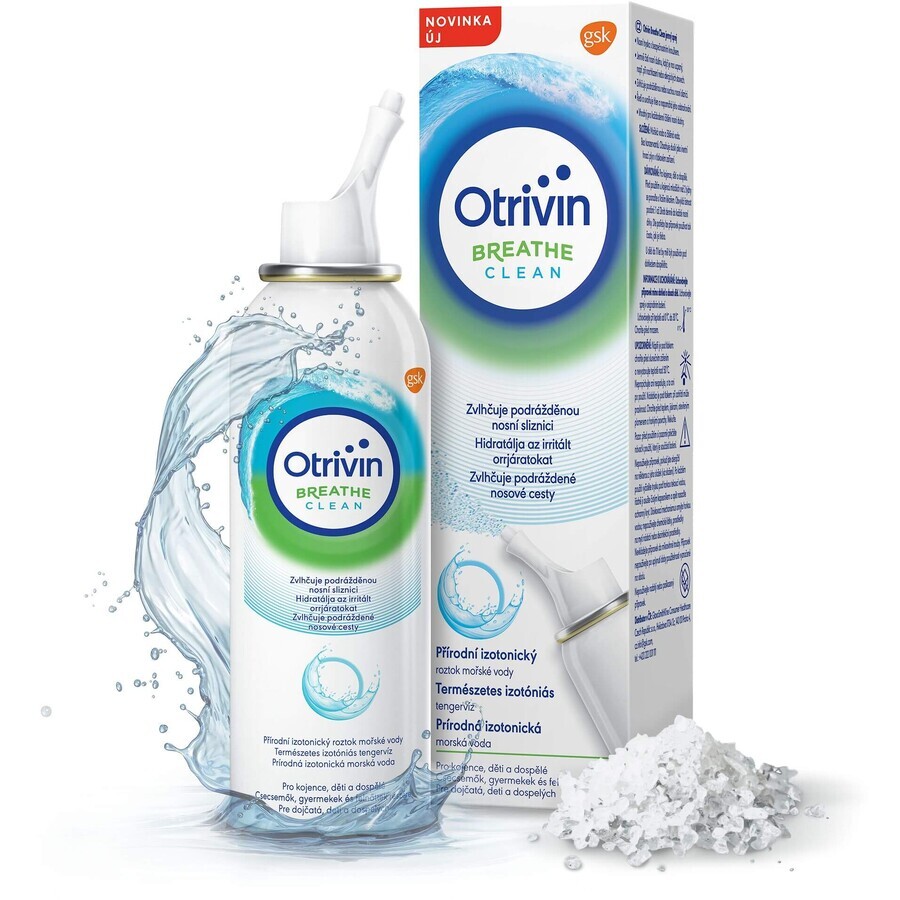 Otrivin Breathe Clean eau de mer isotonique pour le nettoyage nasal 100 ml