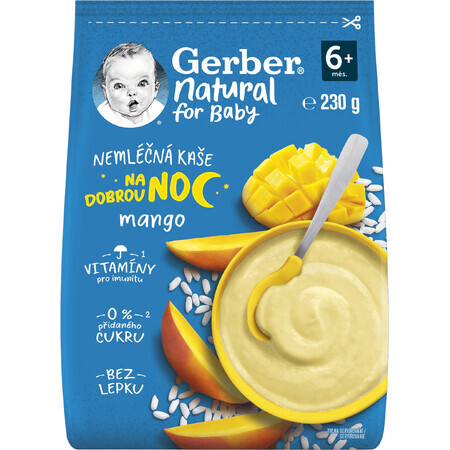 Gerber Natuurlijke zuivelvrije mango Good Night Havermout 230 g