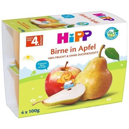 HiPP Organic Apples with pears 4 x 100 g