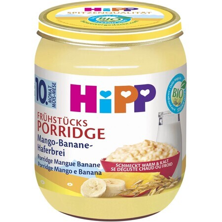 HiPP Organic Flocons d'avoine pour le petit déjeuner avec mangue et banane 160 g