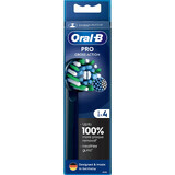 Oral-B Pro Cross Action zwarte opzetborstels 4 stuks