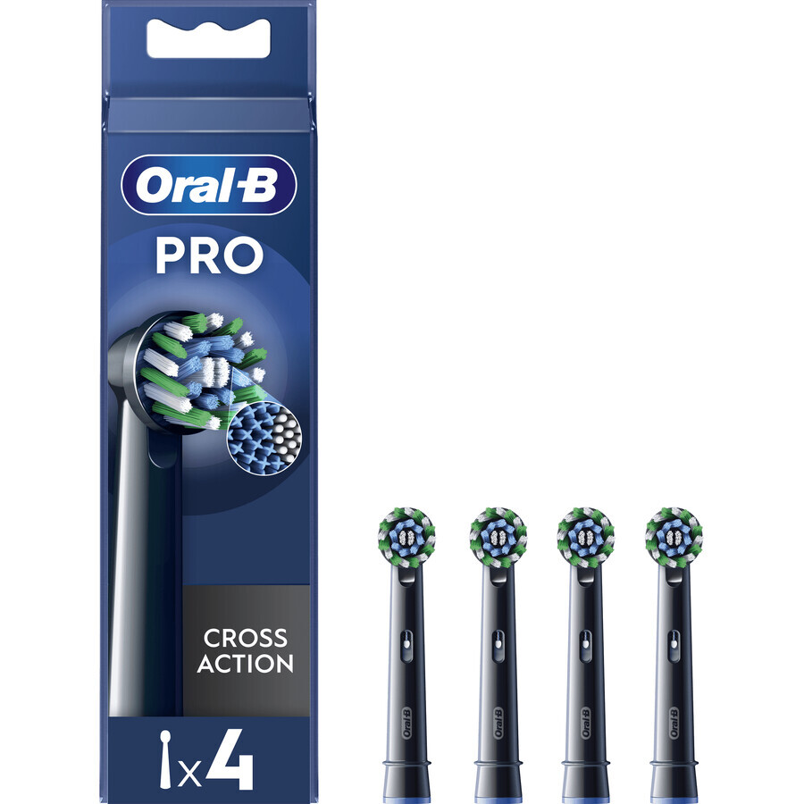 Oral-B Pro Cross Action cabezales negros 4 uds.