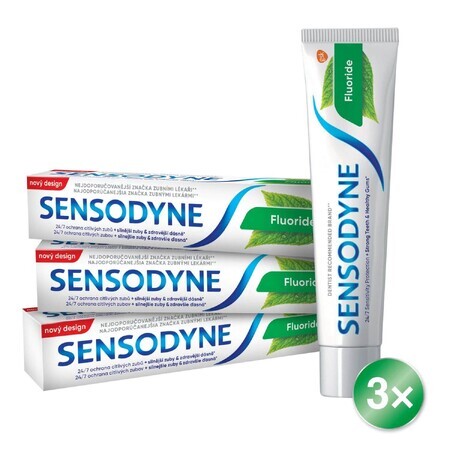 Sensodyne fluoride tandpasta 3 x 75 ml