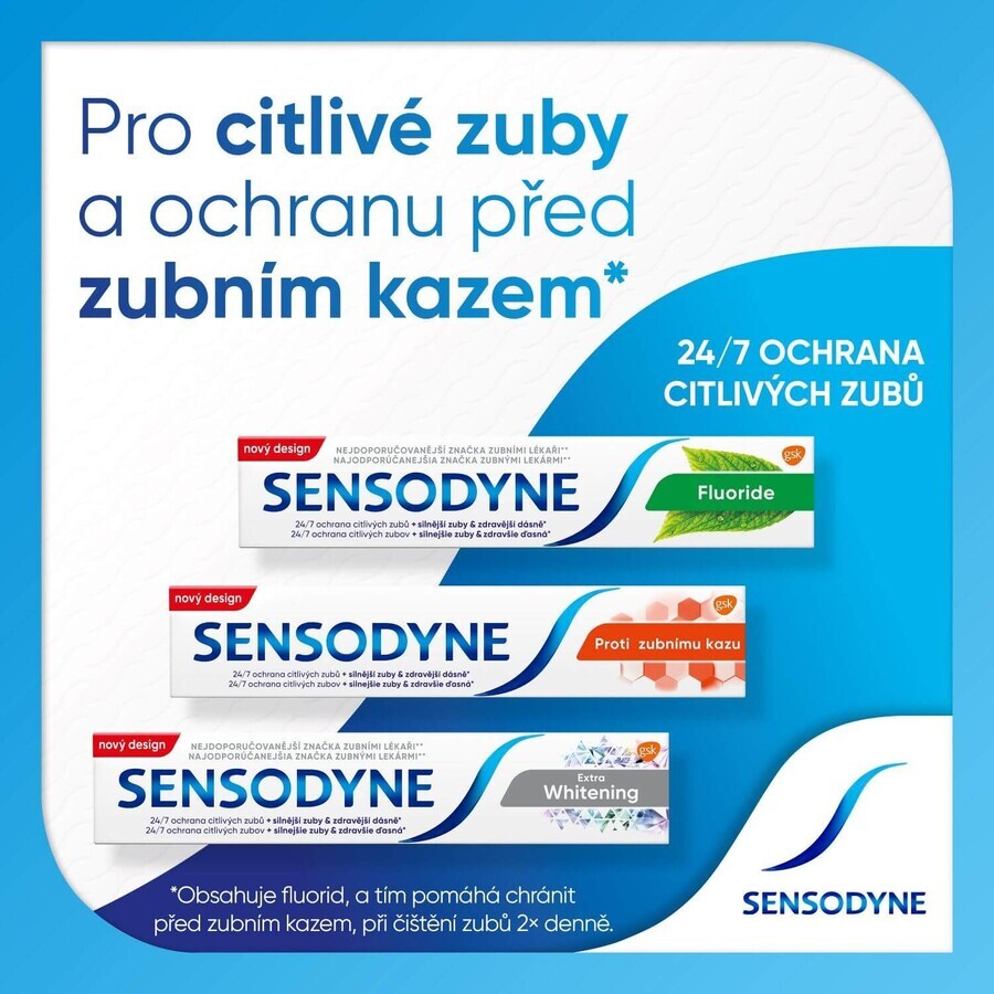 Sensodyne fluoride tandpasta 3 x 75 ml