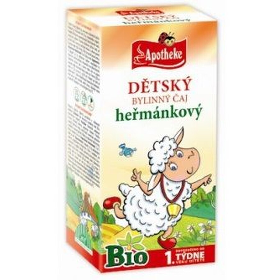 Apotheke Infusión ecológica para niños, manzanilla, 20 x 1 g