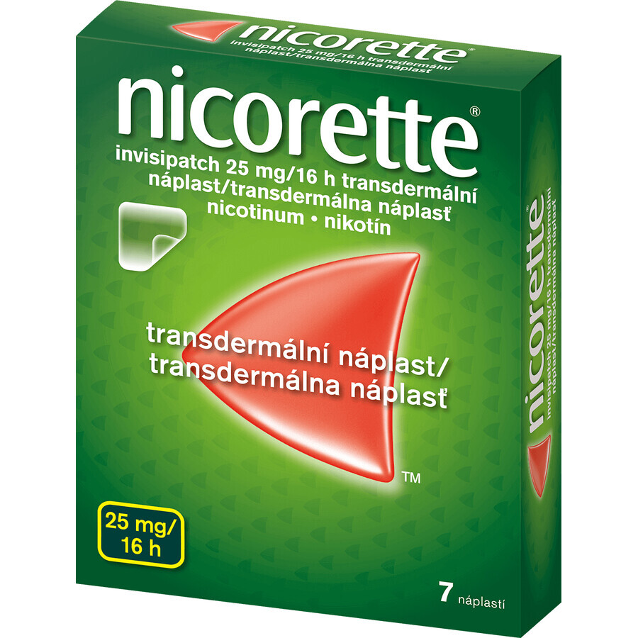 Nicorette invisipatch 25 mg/16 u transdermale pleister 7 stuks