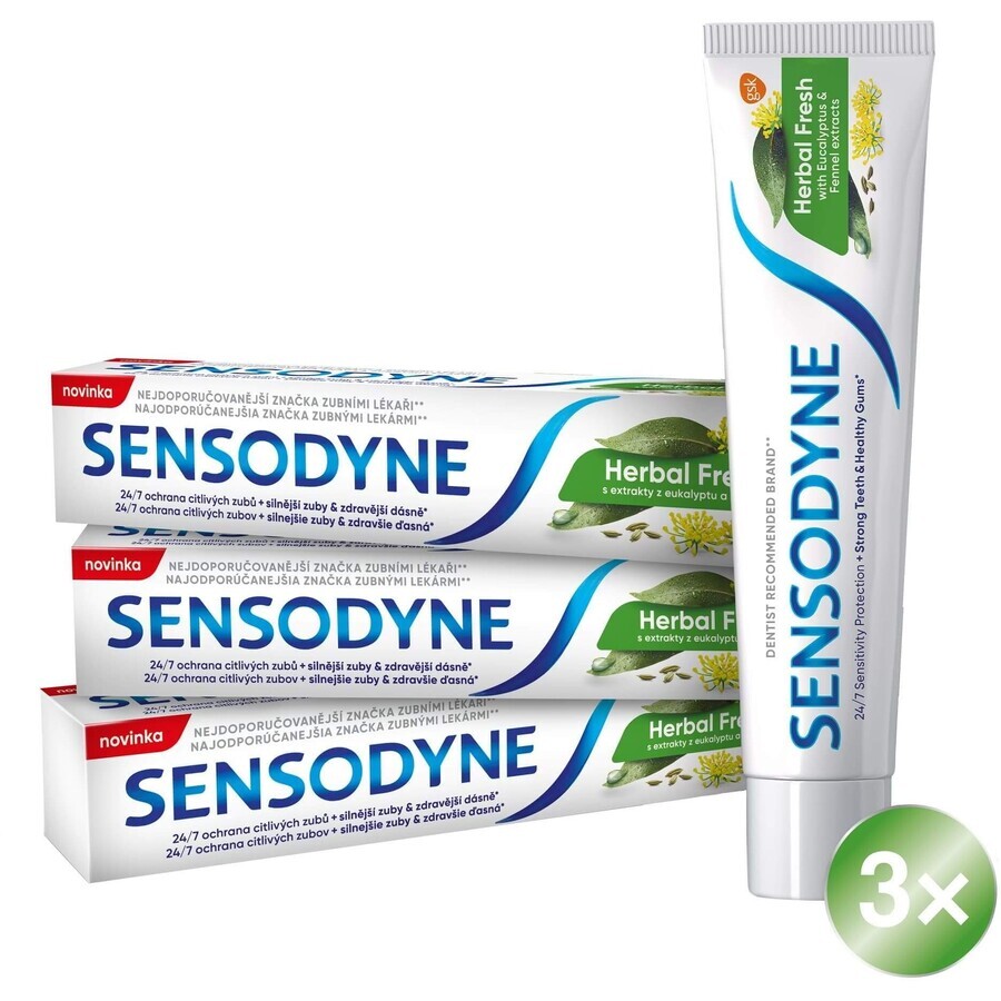 Sensodyne Kruidenfrisse Tandpasta 3 x 75 ml