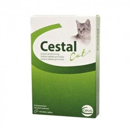 Cestal CAT 80 mg/20 mg Kautabletten für Katzen 8 Tabletten