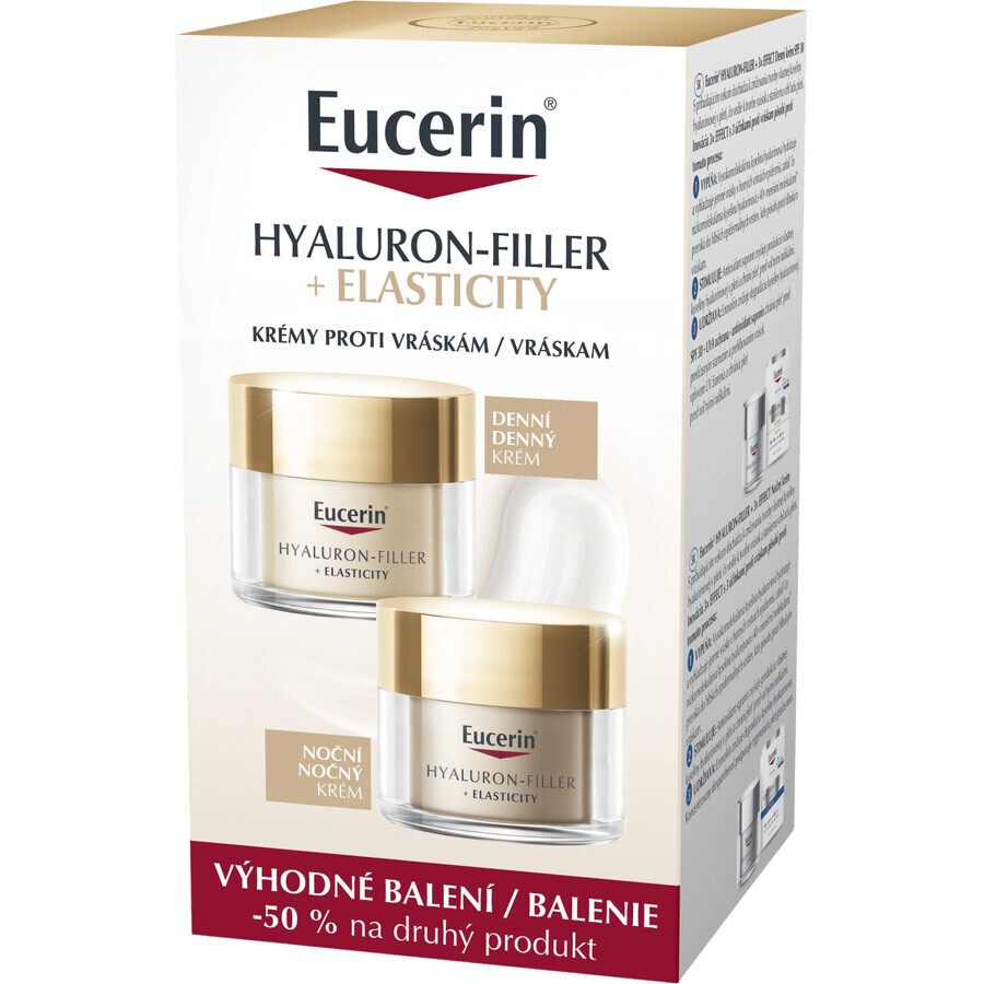 Eucerin Hyaluron-filler + cremă de zi + cremă de noapte Elasticity 2 x 30 ml