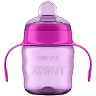 Philips Avent Classic Becher mit Henkel ab 6 Monaten, Silikonmundstück, Mädchen, 200 ml