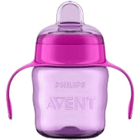 Philips Avent Classic beker met handgrepen vanaf 6 maanden, siliconen mondstuk, meisje, 200 ml