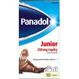 Panadol Junior zetpillen 250 mg 10 stuks