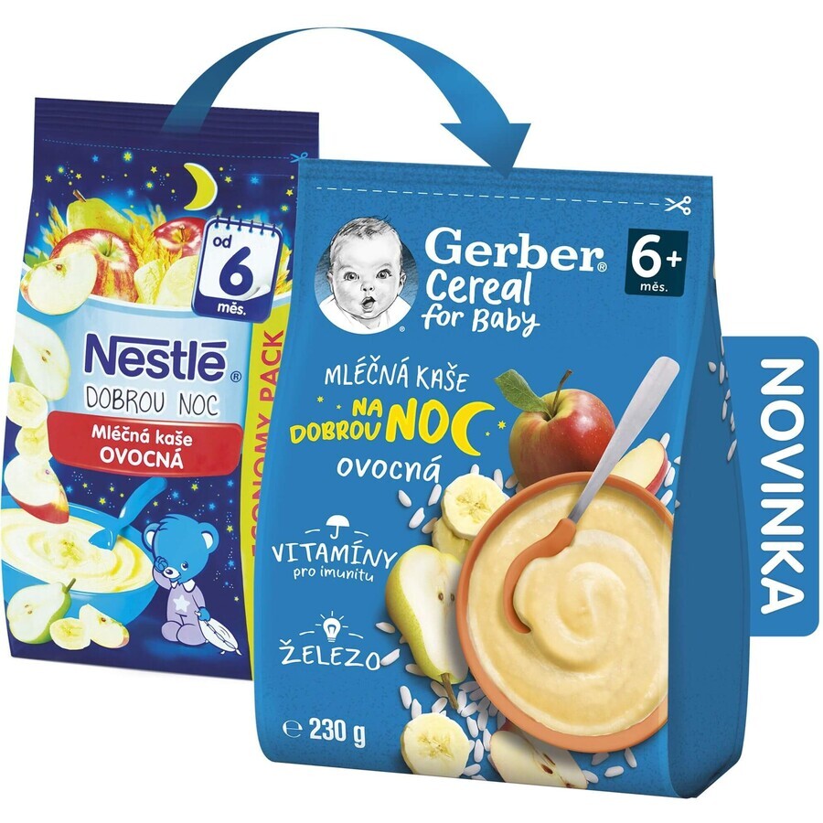 Gerber Gerber Melkgranen Fruitpap Welterusten 230 g